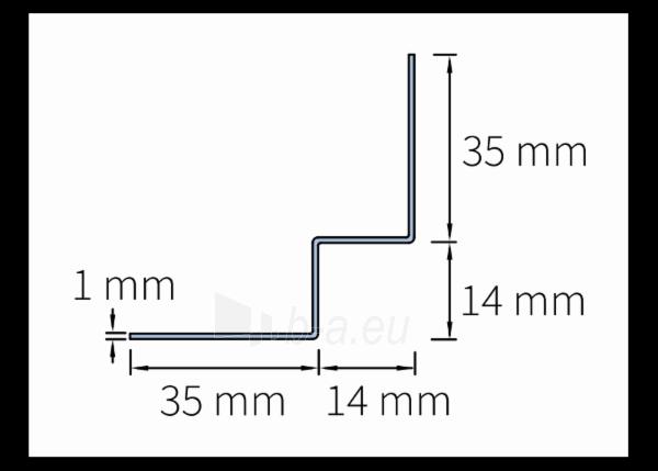 Cedral Click vidinio kampo profilis (aliuminis), 35/14/14/35, 3 m paveikslėlis 2 iš 2