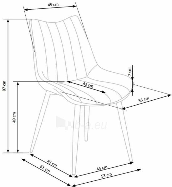 Dining chair K-388 dark green paveikslėlis 3 iš 11