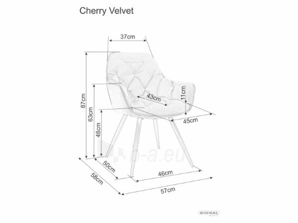 Valgomojo kėdė Cherry Velvet bordo paveikslėlis 2 iš 2