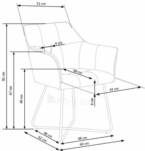 Dining chair K377 sand paveikslėlis 7 iš 12