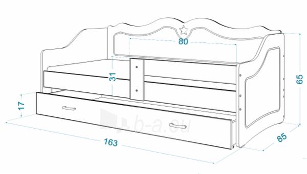 Vaikiška Lova LILI 160x80 paveikslėlis 15 iš 15