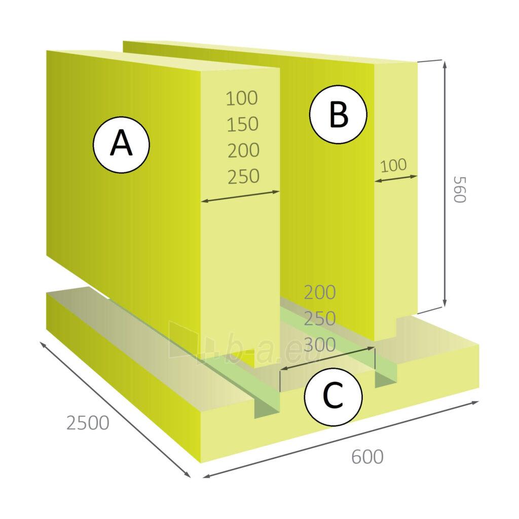 Pamatų klojinio apatinė plokštė (C) UB300/100 30, 100x600x2500mm (3 vnt pak/4.5 kv.m/7 m) paveikslėlis 1 iš 2