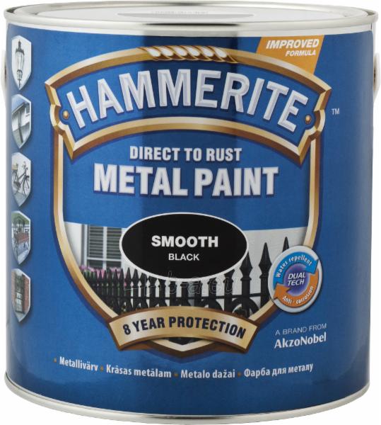 Paint metalo HAMMERITE SMOOTH FINISH, balti 250 ml paveikslėlis 1 iš 1