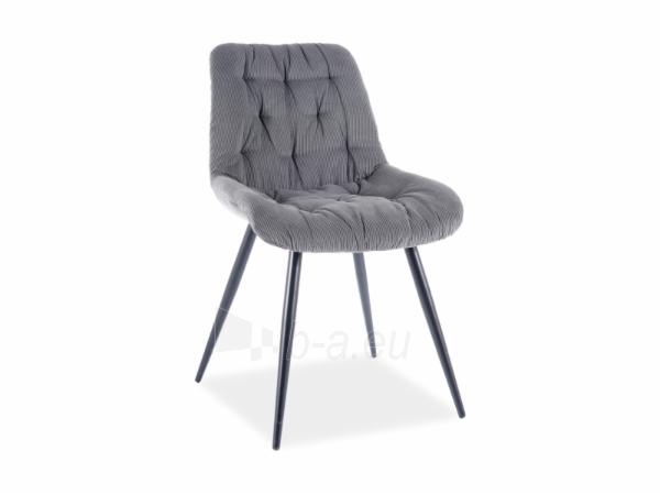 Dining chair Praga Sztruks grey paveikslėlis 1 iš 1