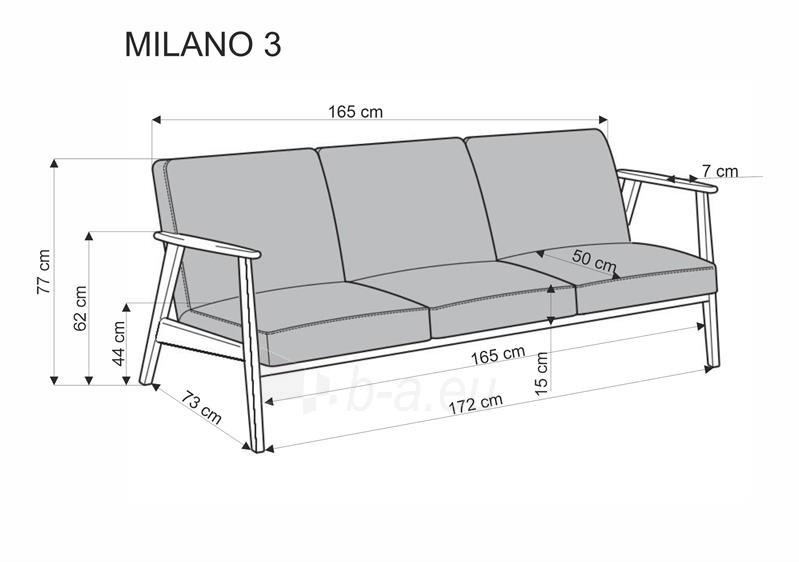 Sofa MILANO 3S alyvuogės spalva paveikslėlis 4 iš 11