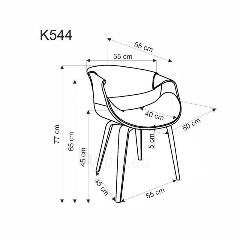 Valgomojo kėdė K544 juoda/riešutmedis paveikslėlis 9 iš 10