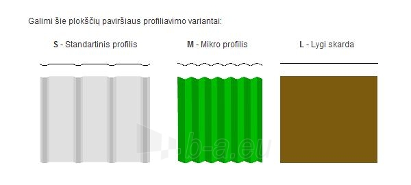 Daugiasluoksnė stoginė plokštė 'Sandwich' 100 mm (polistireninio putplasčio užpildo) paveikslėlis 3 iš 6