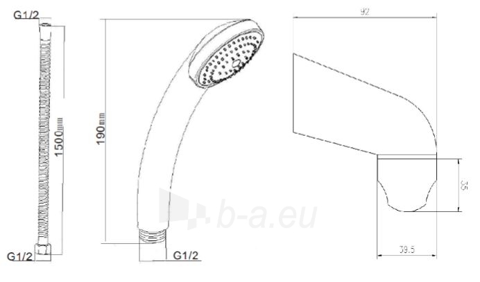 Dušo komplektas S-LINE paveikslėlis 5 iš 5