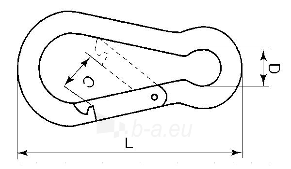 Karabinas lynui DIN5299C 5x50 paveikslėlis 1 iš 1