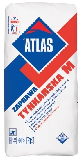 Machine application cement plaster ATLAS M 30kg paveikslėlis 1 iš 1