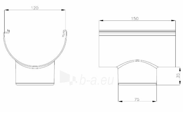 PLASTMO Latako nuolaja klijuojama (Nr.11) 120 mm (juoda) paveikslėlis 2 iš 2