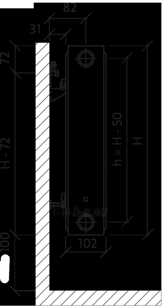 Radiator PURMO C 22 550-800, subjugation on the side paveikslėlis 9 iš 11