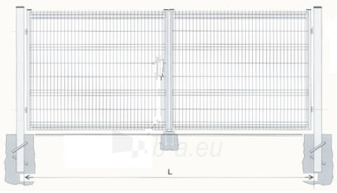 Varstomi vartai karštai cinkuoti 1200x4000 (užpildas-segmentas) dažyti paveikslėlis 1 iš 1