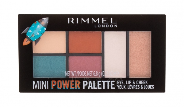 Akių šešėliai Rimmel London Mini Power Palette 004 Pioneer Makeup Palette 6,8g paveikslėlis 1 iš 1