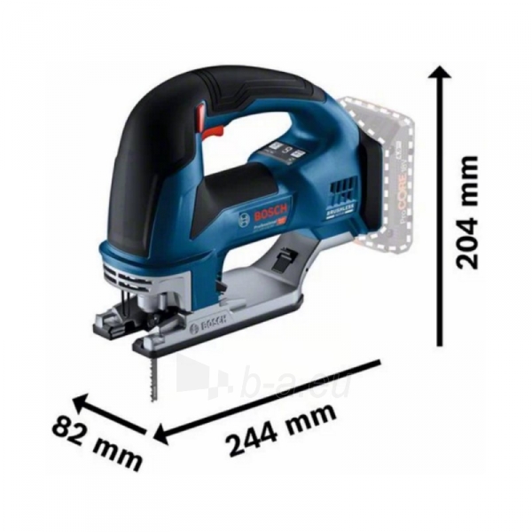 Akumuliatorinis siaurapjūklis BOSCH GST 18V-155 BC CT Solo paveikslėlis 2 iš 7