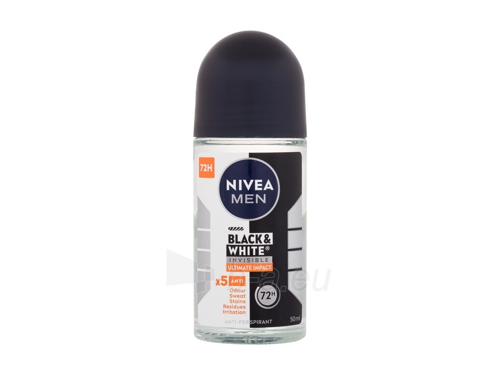 Antiperspirantas Nivea Men Invisible For Black & White Ultimate Impact Roll-On 50ml 48h paveikslėlis 1 iš 1