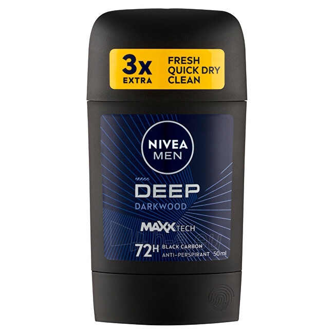 Antiperspirantas Nivea Solid antiperspirant Deep Black Carbon 50 ml paveikslėlis 5 iš 5