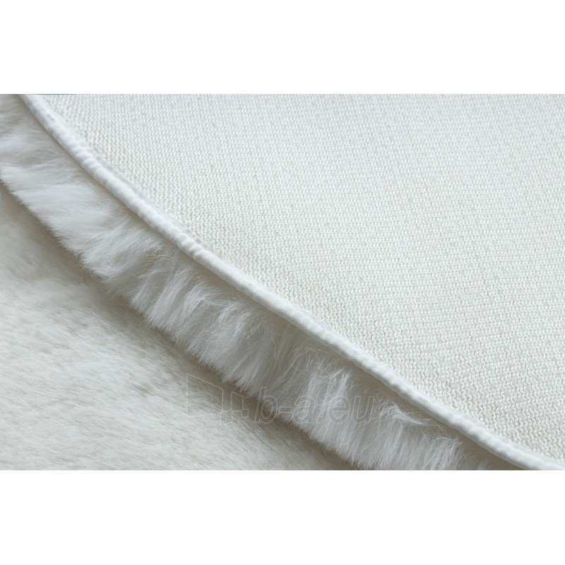 Apvalus baltas kailio imitacijos kilimas TEDDY | ratas 100 cm paveikslėlis 15 iš 16