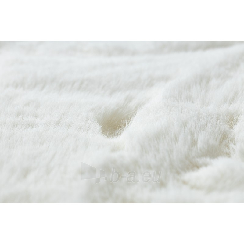 Apvalus baltas kailio imitacijos kilimas TEDDY | ratas 80 cm paveikslėlis 8 iš 16