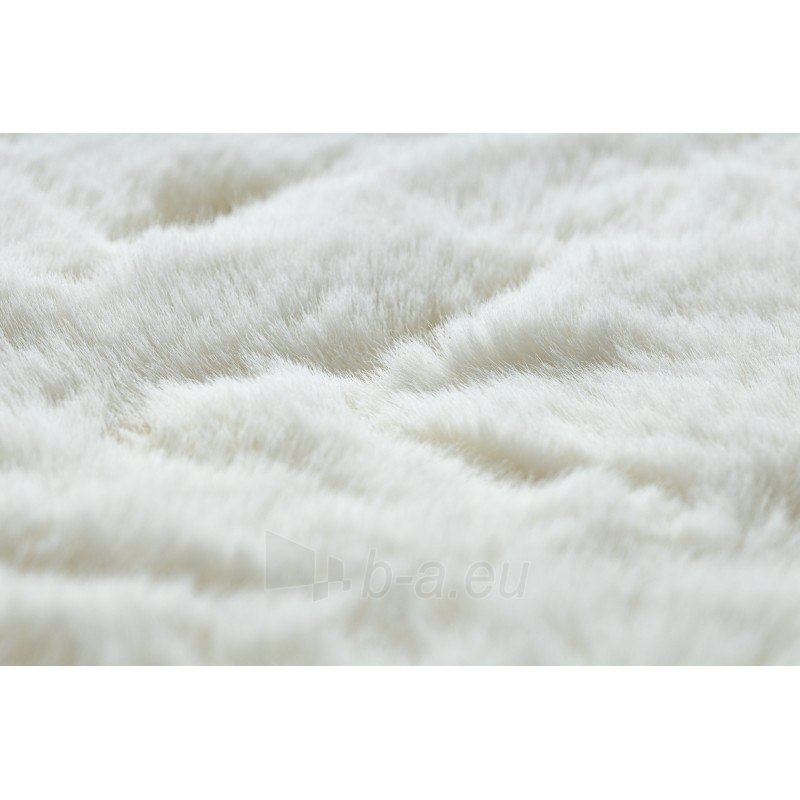 Apvalus baltas kailio imitacijos kilimas TEDDY | ratas 80 cm paveikslėlis 6 iš 16