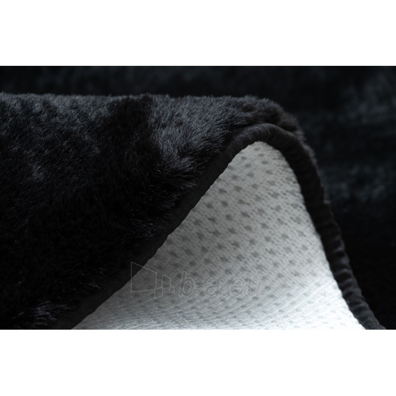 Apvalus juodas kailio imitacijos kilimas POSH | ratas 100 cm paveikslėlis 11 iš 17