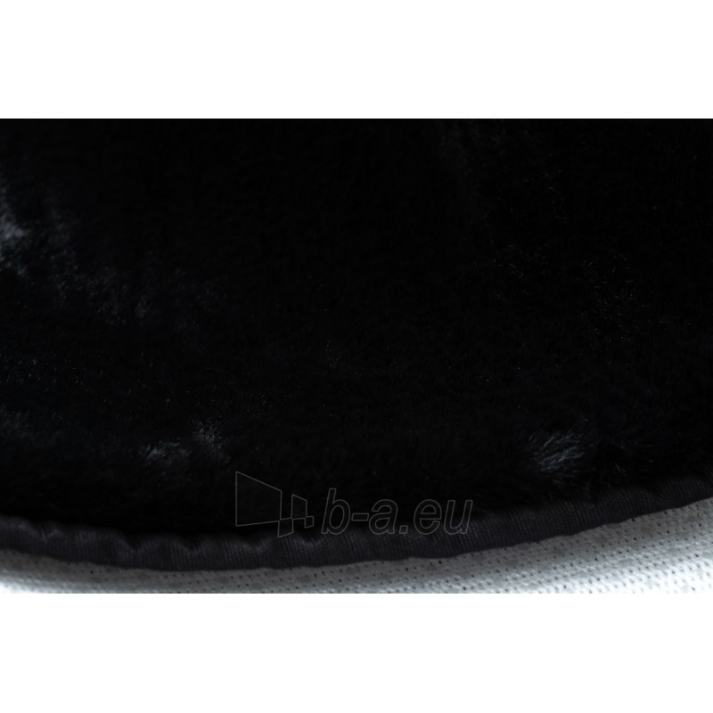 Apvalus juodas kailio imitacijos kilimas POSH | ratas 80 cm paveikslėlis 13 iš 17