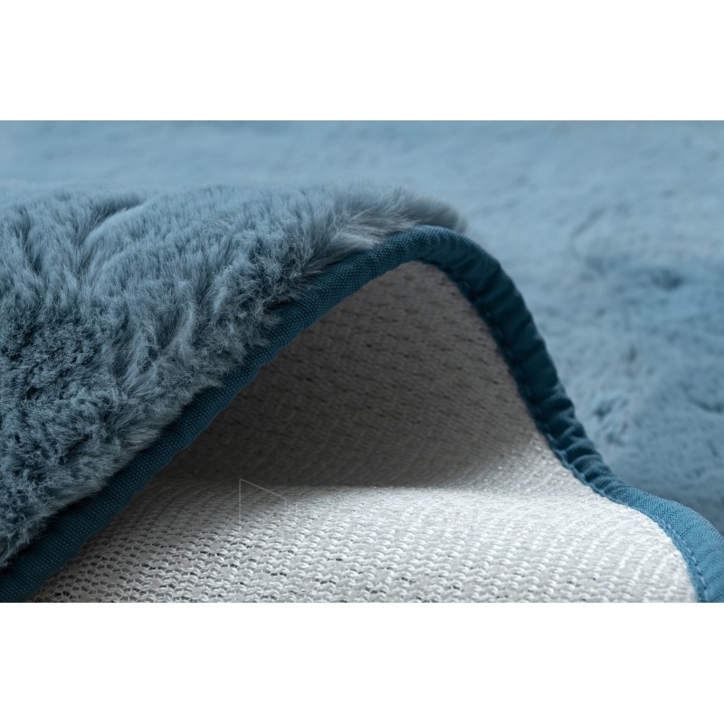 Apvalus mėlynas kailio imitacijos kilimas POSH | ratas 60 cm paveikslėlis 11 iš 17