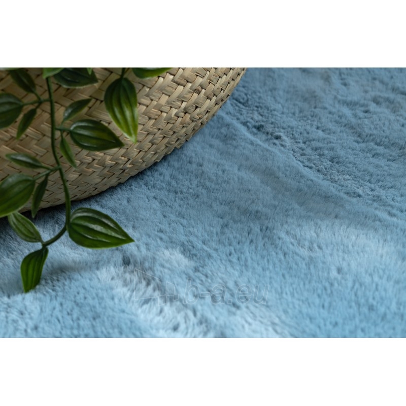 Apvalus mėlynas kailio imitacijos kilimas POSH | ratas 60 cm paveikslėlis 10 iš 17