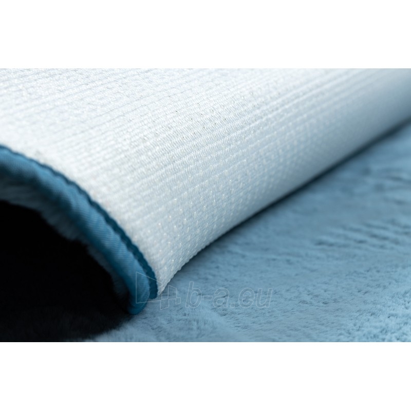 Apvalus mėlynas kailio imitacijos kilimas POSH | ratas 60 cm paveikslėlis 5 iš 17