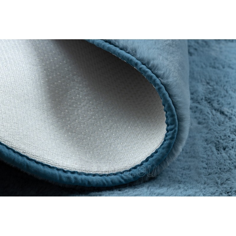 Apvalus mėlynas kailio imitacijos kilimas POSH | ratas 80 cm paveikslėlis 12 iš 17