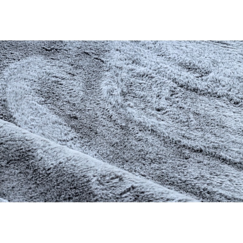 Apvalus pilkas kailio imitacijos kilimas LAPIN | ratas 100 cm paveikslėlis 8 iš 16