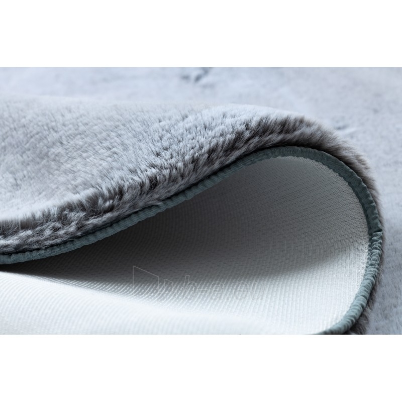 Apvalus pilkas kailio imitacijos kilimas LAPIN | ratas 160 cm paveikslėlis 9 iš 16