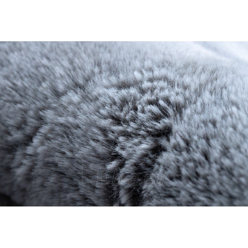 Apvalus pilkas kailio imitacijos kilimas LAPIN | ratas 60 cm paveikslėlis 13 iš 16
