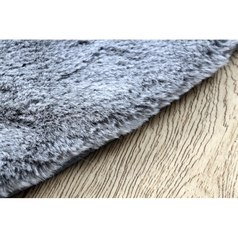 Apvalus pilkas kailio imitacijos kilimas LAPIN | ratas 60 cm paveikslėlis 7 iš 16