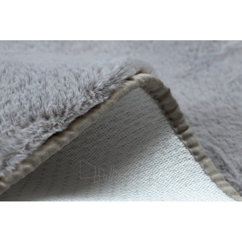 Apvalus pilkas kailio imitacijos kilimas POSH | ratas 100 cm paveikslėlis 11 iš 17