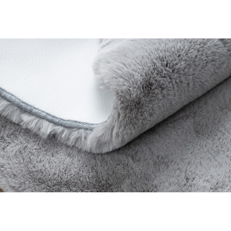 Apvalus pilkas kailio imitacijos kilimas TEDDY | ratas 100 cm paveikslėlis 14 iš 16