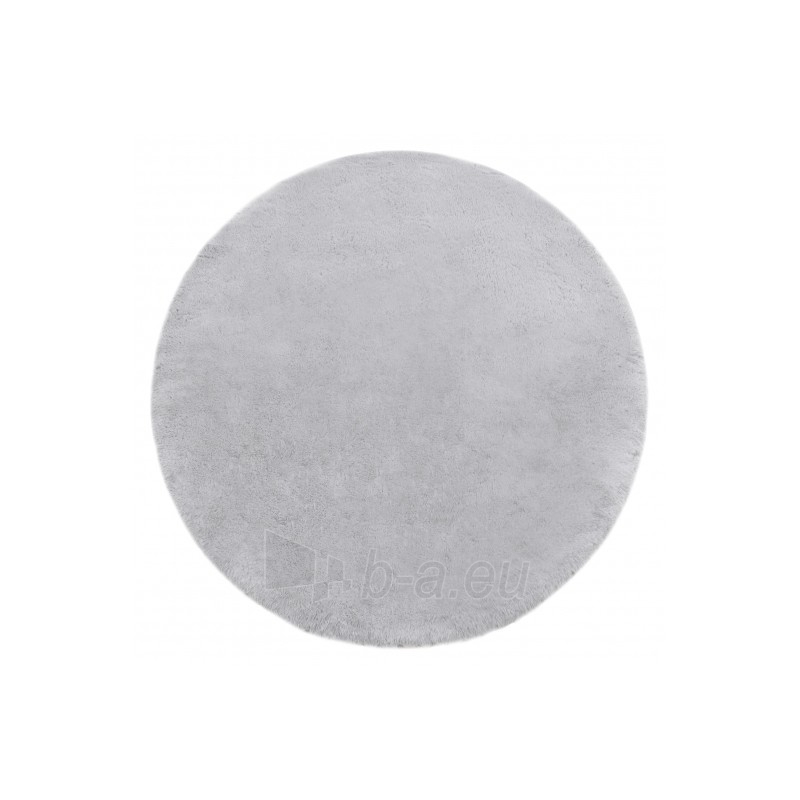 Apvalus pilkas kailio imitacijos kilimas TEDDY | ratas 100 cm paveikslėlis 2 iš 16