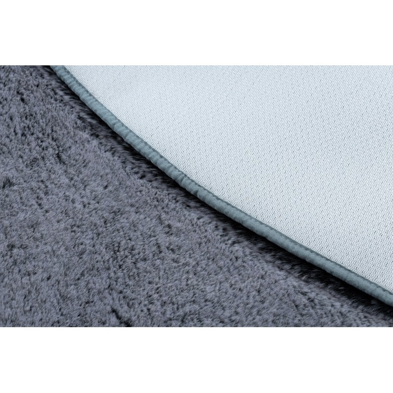 Apvalus pilkos spalvos kailio imitacijos kilimas LAPIN | ratas 100 cm paveikslėlis 15 iš 16