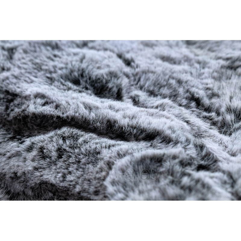 Apvalus pilkos spalvos kailio imitacijos kilimas LAPIN | ratas 60 cm paveikslėlis 13 iš 16