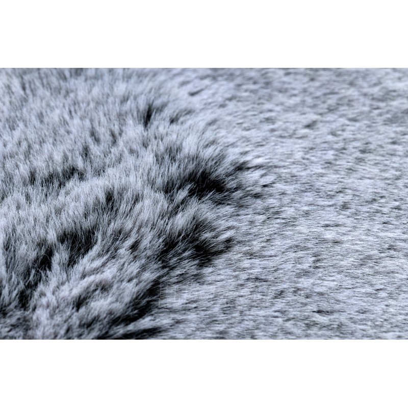 Apvalus pilkos spalvos kailio imitacijos kilimas LAPIN | ratas 60 cm paveikslėlis 5 iš 16