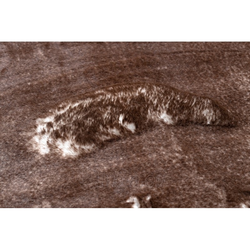 Apvalus rudas kailio imitacijos kilimas LAPIN | ratas 100 cm paveikslėlis 6 iš 16