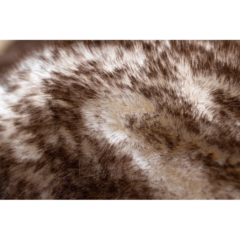 Apvalus rudas kailio imitacijos kilimas LAPIN | ratas 120 cm paveikslėlis 13 iš 16