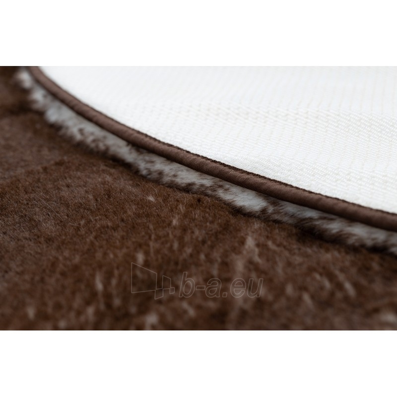 Apvalus rudas kailio imitacijos kilimas LAPIN | ratas 120 cm paveikslėlis 9 iš 16