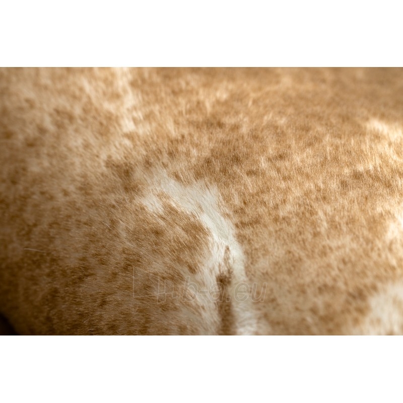 Apvalus rusvas kailio imitacijos kilimas LAPIN | ratas 100 cm paveikslėlis 13 iš 16