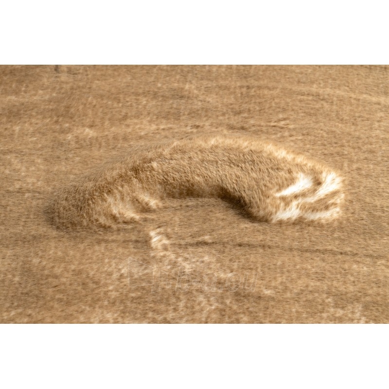 Apvalus rusvas kailio imitacijos kilimas LAPIN | ratas 180 cm paveikslėlis 6 iš 16