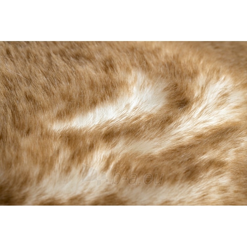 Apvalus rusvas kailio imitacijos kilimas LAPIN | ratas 80 cm paveikslėlis 5 iš 16