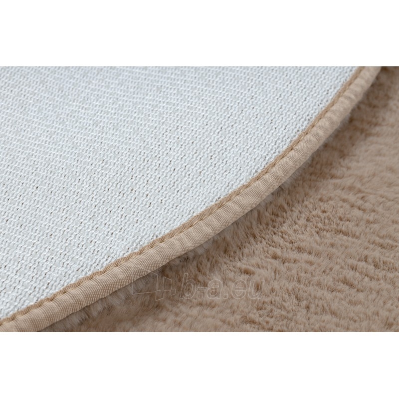 Apvalus smėlio spalvos kailio imitacijos kilimas POSH | ratas 100 cm paveikslėlis 16 iš 17
