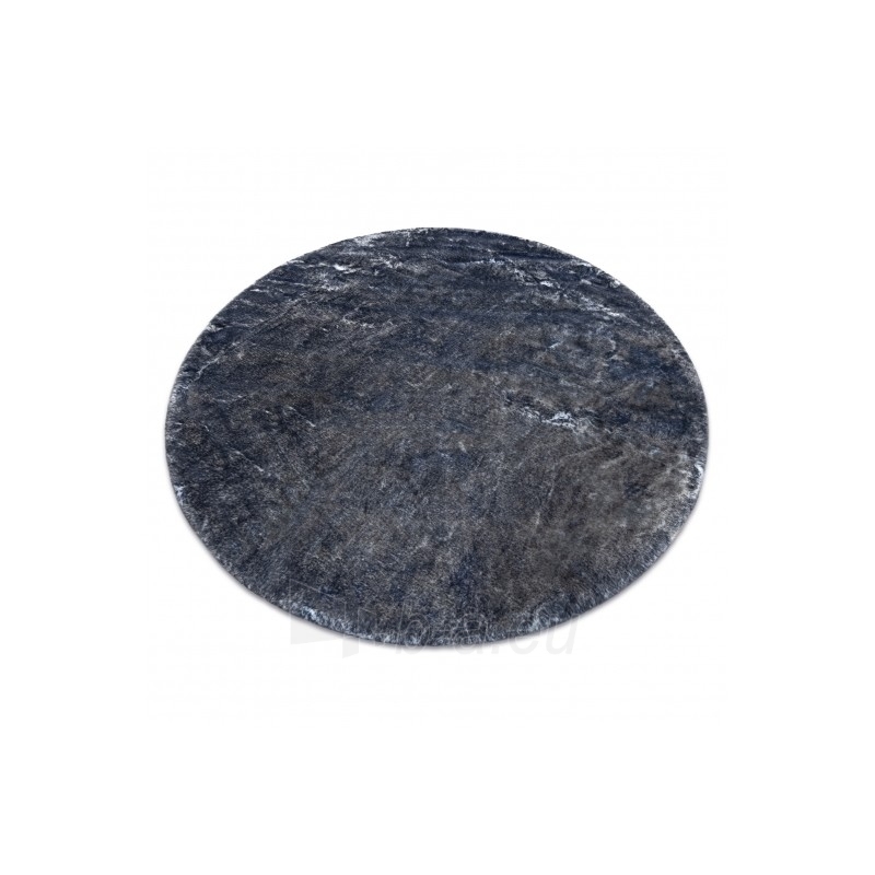 Apvalus tamsiai pilkas kailio imitacijos kilimas LAPIN | ratas 180 cm paveikslėlis 16 iš 16