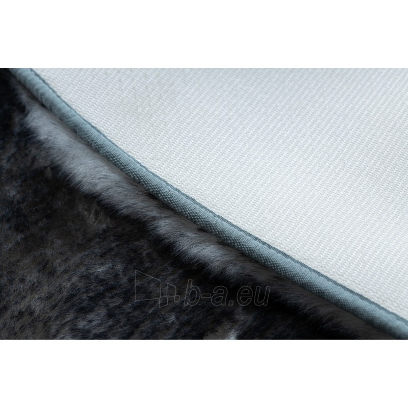 Apvalus tamsiai pilkas kailio imitacijos kilimas LAPIN | ratas 80 cm paveikslėlis 15 iš 16