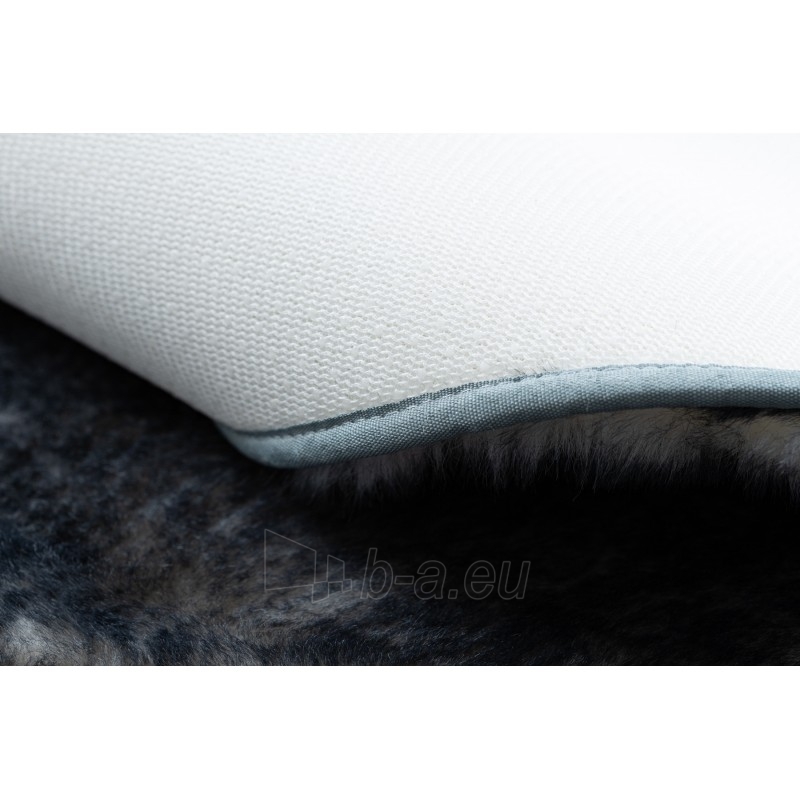 Apvalus tamsiai pilkas kailio imitacijos kilimas LAPIN | ratas 80 cm paveikslėlis 9 iš 16